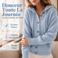 Cardigan en maille à capuche confortable pour femme