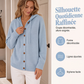 Cardigan en maille à capuche confortable pour femme