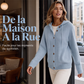 Cardigan en maille à capuche confortable pour femme
