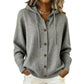 Cardigan en maille à capuche confortable pour femme