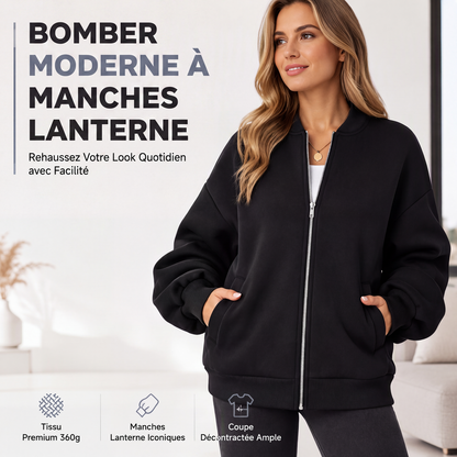 Veste sweat oversize zippée pour femme