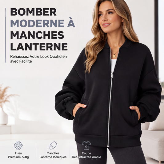 Veste sweat oversize zippée pour femme