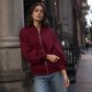 Veste sweat oversize zippée pour femme