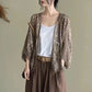 Cardigan en dentelle ajourée ample pour femme