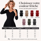Robe trapèze en maille à manches longues pour femme