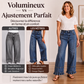 Jeans en denim à ourlet à volants pour femme
