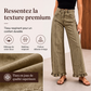 Jeans en denim à ourlet à volants pour femme