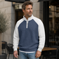 T-shirt à quart de zip en maille nid d'abeille pour hommes