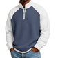 T-shirt à quart de zip en maille nid d'abeille pour hommes