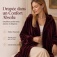 Cardigan à capuche décontracté en velours pour femme
