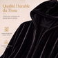 Cardigan à capuche décontracté en velours pour femme