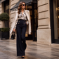 Pantalon évasé extensible et flatteur pour femme