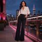Pantalon évasé extensible et flatteur pour femme