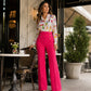 Pantalon évasé extensible et flatteur pour femme