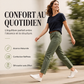 Pantalon cargo décontracté à jambes droites pour femme