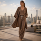 Ensemble 3 pièces pour femme : gilet, débardeur et pantalon