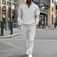 🎁 Soldes exceptionnels 50 % DE RÉDUCTION 🔥 Ensemble sweat-shirt et pantalon décontractés à demi-zip en tricot pour homme