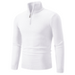 Pull élégant pour homme avec col montant et quart de zip