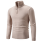 Pull élégant pour homme avec col montant et quart de zip