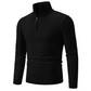 Pull élégant pour homme avec col montant et quart de zip