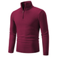 Pull élégant pour homme avec col montant et quart de zip