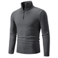 Pull élégant pour homme avec col montant et quart de zip
