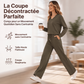 Ensemble de détente 2 pièces pour femmes : haut décontracté et pantalon