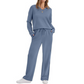Ensemble de détente 2 pièces pour femmes : haut décontracté et pantalon
