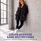 Veste sans manches à capuche en jean décontractée pour femme