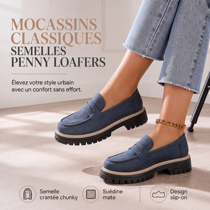Mocassins à enfiler décontractés pour femme