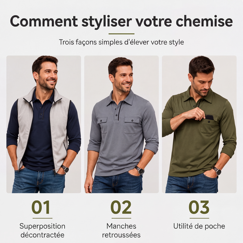 Chemise confortable pour toute la journée
