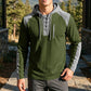 Sweat à capuche décontracté en maille color-block pour homme