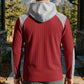 Sweat à capuche décontracté en maille color-block pour homme