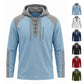 Sweat à capuche décontracté en maille color-block pour homme