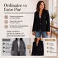 Blazer ajusté pour femme en daim