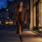Blazer ajusté pour femme en daim