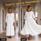Robe longue maxi à manches longues et coupe ample pour femme, avec poches