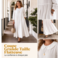 Robe longue maxi à manches longues et coupe ample pour femme, avec poches