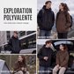 Veste cargo à capuche coupe-vent pour homme, manteau de streetwear outdoor imperméable