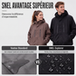 Veste cargo à capuche coupe-vent pour homme, manteau de streetwear outdoor imperméable
