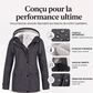 Veste à capuche femme doublée polaire et coupe-vent