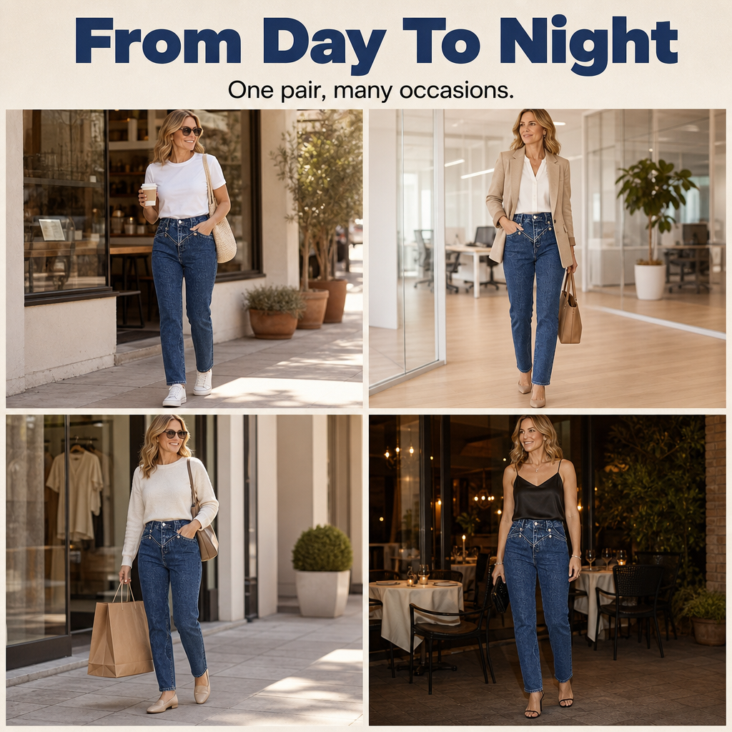 Des jeans taille haute qui sculptent la silhouette