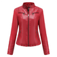 Veste en simili cuir ajustée pour femme