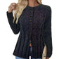 Cardigan à boutons pour femme, en maille torsadée