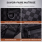 Sac bandoulière carré en cuir PU pour homme
