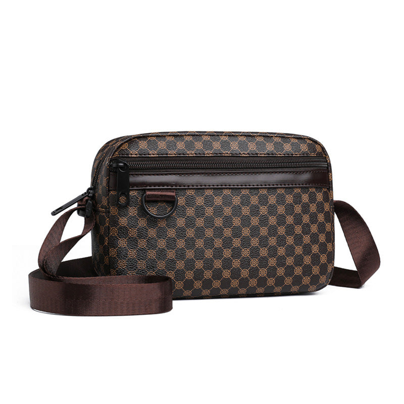 Sac bandoulière carré en cuir PU pour homme