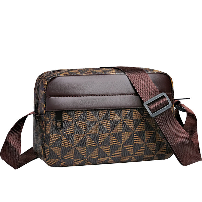 Sac bandoulière carré en cuir PU pour homme