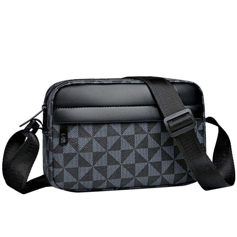 Sac bandoulière carré en cuir PU pour homme