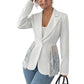 Women Lace Patchwork Blazer Jacket