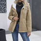 Veste à capuche pour femme, doublure en peluche, manches longues